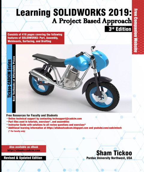 Cover image for book Learning SOLIDWORKS 2019: A Project Based Approach