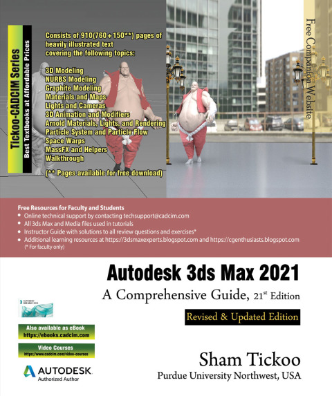 Cover image for book Autodesk 3ds Max 2021: A Comprehensive Guide