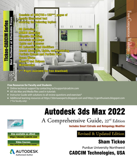 Cover image for book Autodesk 3ds Max 2022: A Comprehensive Guide