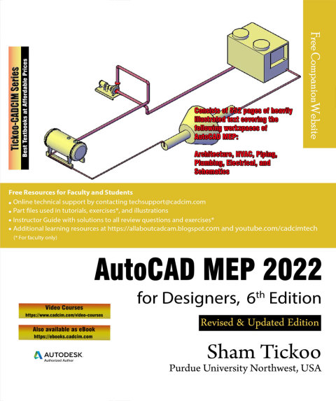Cover image for book AutoCAD MEP 2022 for Designers