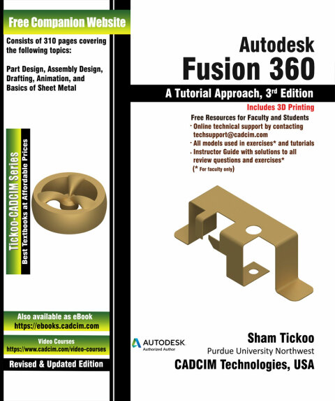 Cover image for book Autodesk Fusion 360: A Tutorial Approach