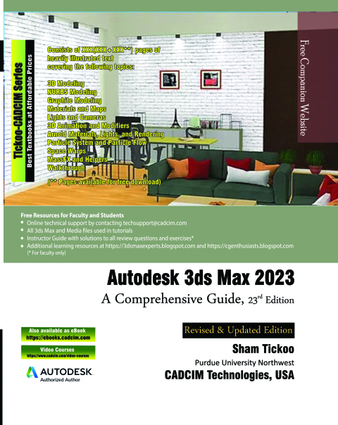 Cover image for book Autodesk 3ds Max 2023: A Comprehensive Guide