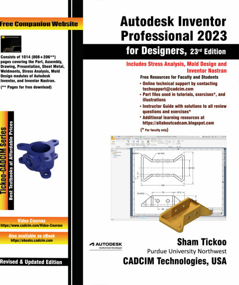 Cover image for book Autodesk Inventor Professional 2023 for Designers