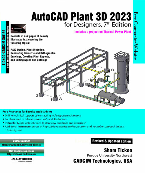 Cover image for book AutoCAD Plant 3D 2023 for Designers