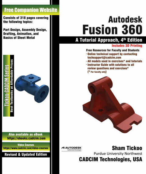 Cover image for book Autodesk Fusion 360: A Tutorial Approach