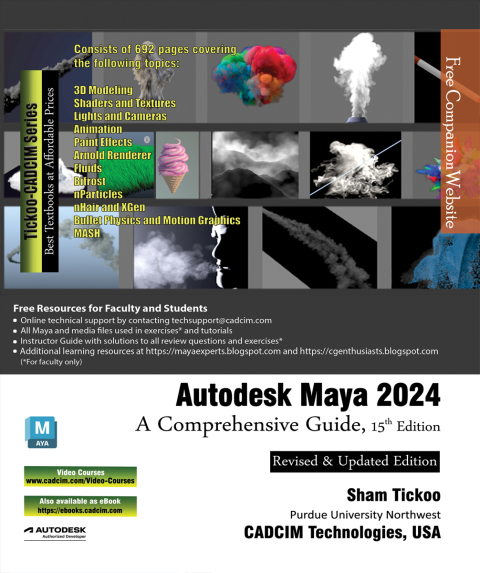 Cover image for book Autodesk Maya 2024: A Comprehensive Guide, 15th Edition