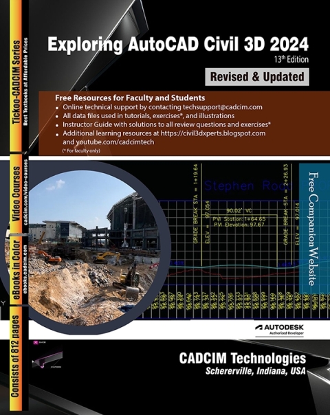 Cover image for book Exploring AutoCAD Civil 3D 2024, 13th Edition