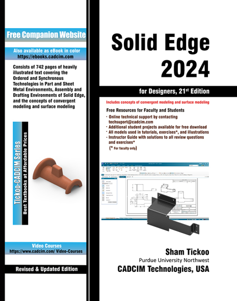 Cover image for book Solid Edge 2024 for Designers, 21st Edition