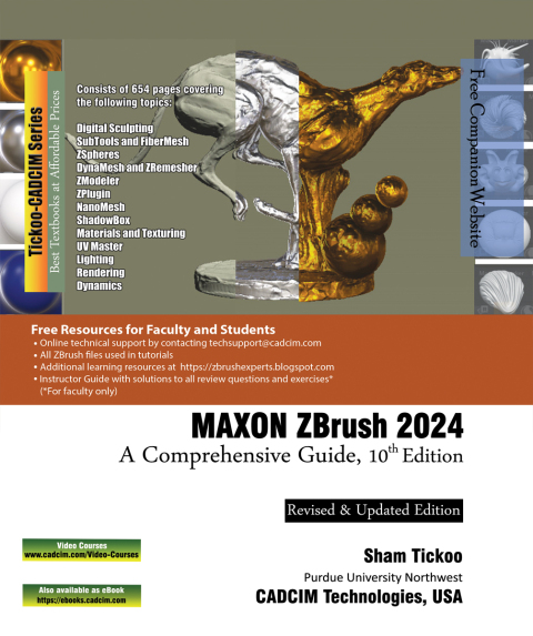 Cover image for book MAXON ZBrush 2024: A Comprehensive Guide