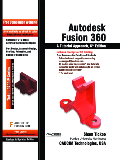 Cover image for book Autodesk Fusion 360: A Tutorial Approach