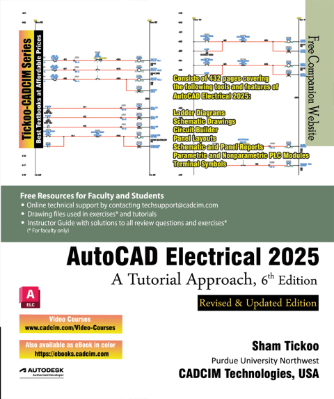Cover image for book AutoCAD Electrical 2025: A Tutorial Approach