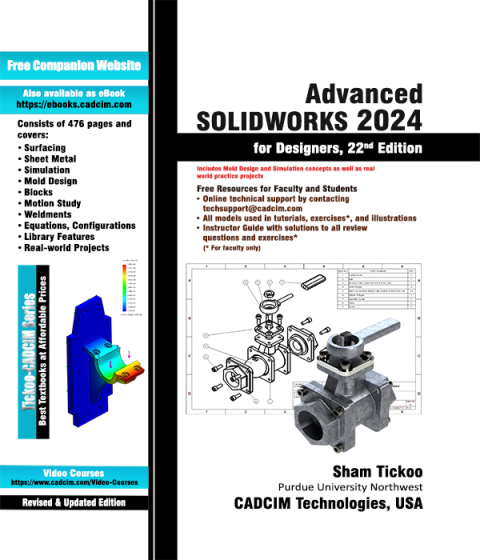Cover image for book Advanced SOLIDWORKS 2024 for Designers
