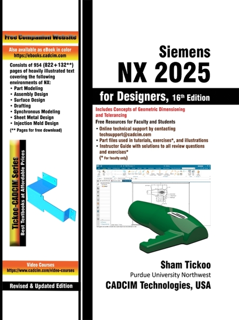 Cover image for book Siemens NX 2025 for Designers, 16th Edition