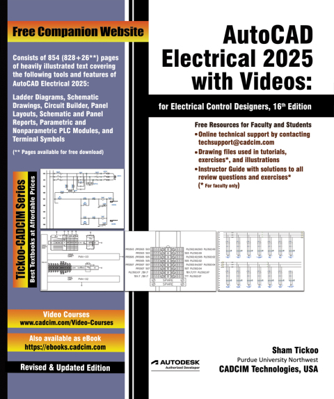 Cover image for book AutoCAD Electrical 2025 with Videos for Electrical Control Designers