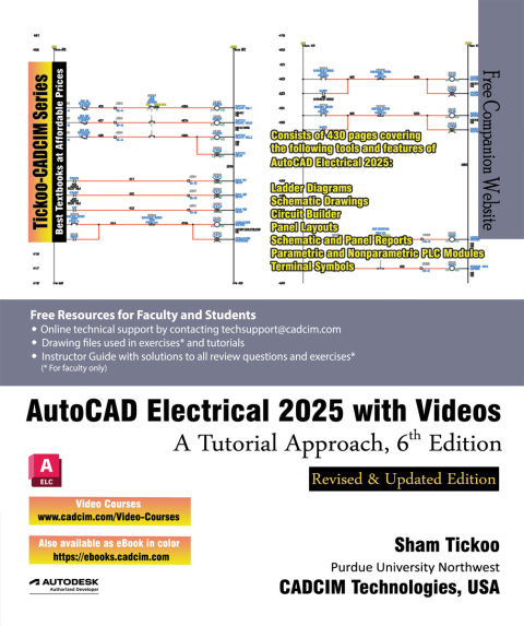 Cover image for book AutoCAD Electrical 2025: A Tutorial Approach with Videos