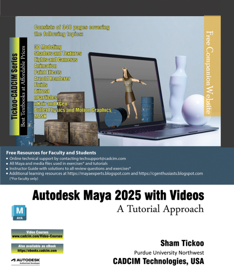 Cover image for book Autodesk Maya 2025 with Videos: A Tutorial Approach