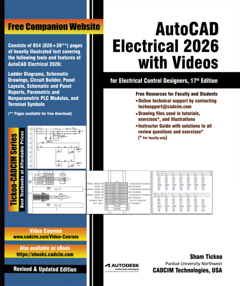 Cover image for book AutoCAD Electrical 2026 with Videos for Electrical Control Designers, 17th Edition