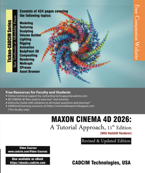 Cover image for book MAXON CINEMA 4D 2026: A Tutorial Approach