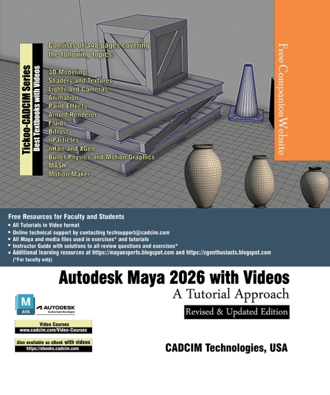 Cover image for book Autodesk Maya 2026 with Videos: A Tutorial Approach