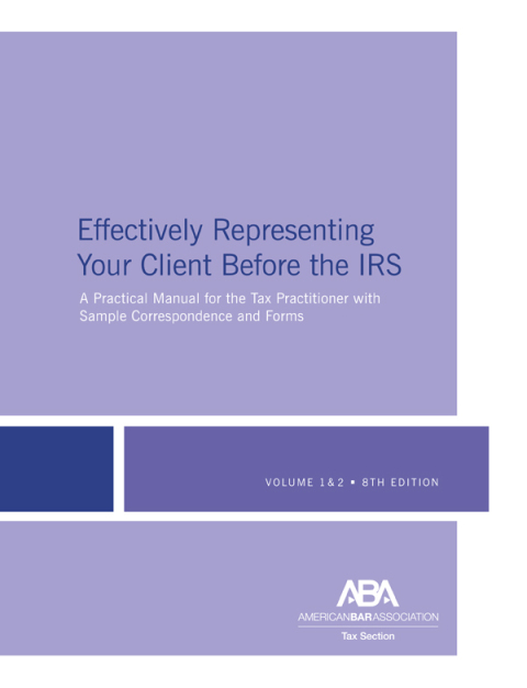 Cover image for book Effectively Representing Your Client Before the IRS