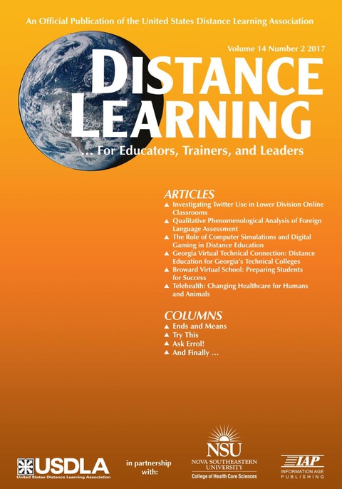 Cover image for book Distance Learning - Issue: Volume 14 #2