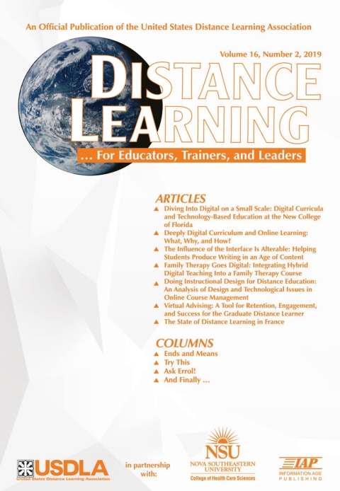 Cover image for book Distance Learning: Volume 16 #2