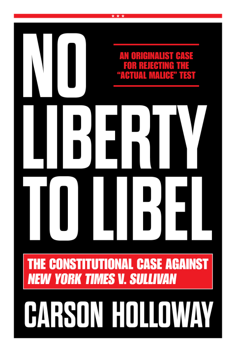 Cover image for book No Liberty to Libel