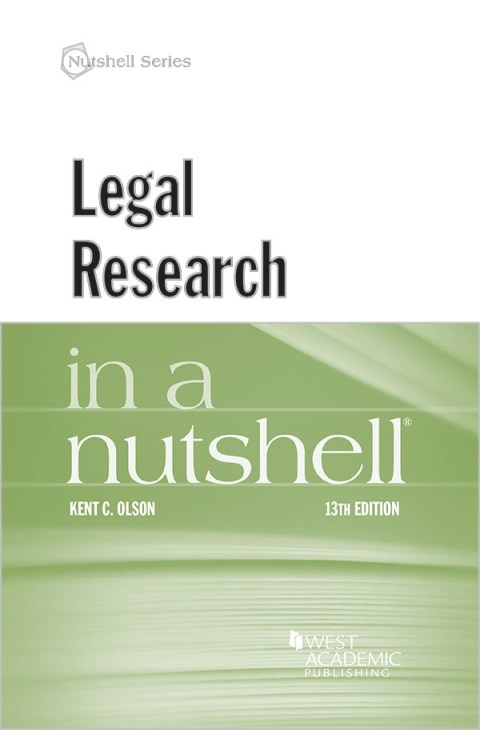 Cover image for book Olson's Legal Research in a Nutshell