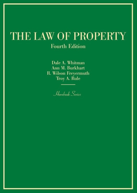 Cover image for book Whitman, Burkhart, Freyermuth, and Rule's Law of Property