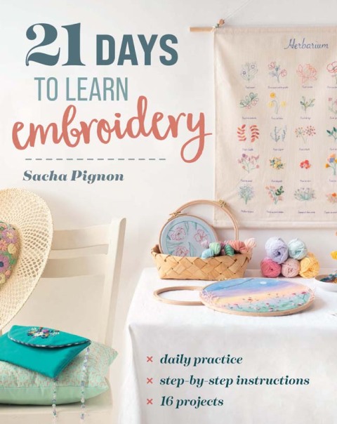 Cover image for book 21 Days to Learn Embroidery