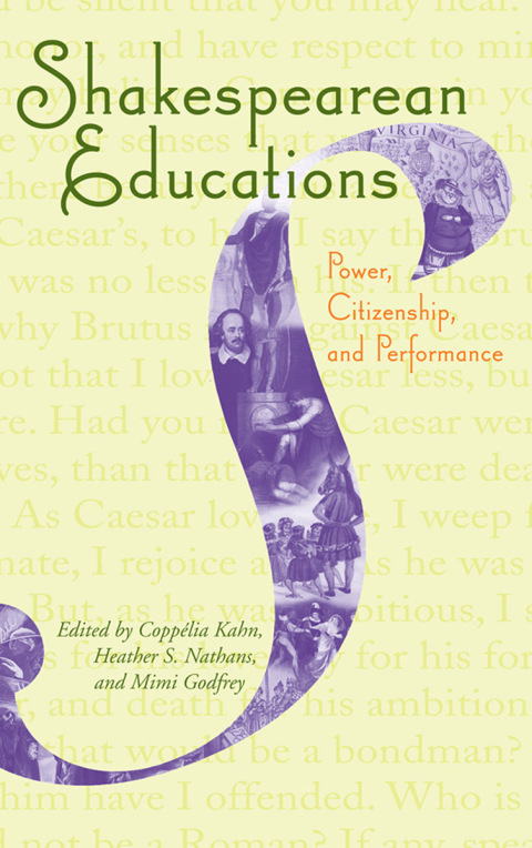 Cover image for book Shakespearean Educations