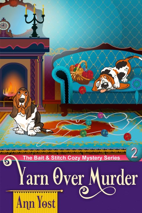 Cover image for book A Yarn-Over Murder (The Bait & Stitch Cozy Mystery Series, Book 2)
