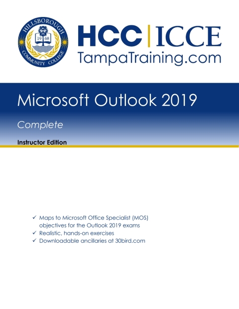 Cover image for book HCC - Outlook 2019 Level 1 (Instructor Edition)