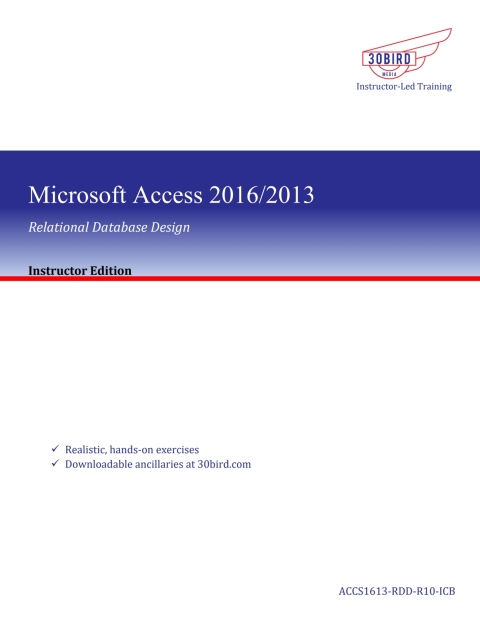 Cover image for book Access 2016 Relational Database Design (Instructor Edition)
