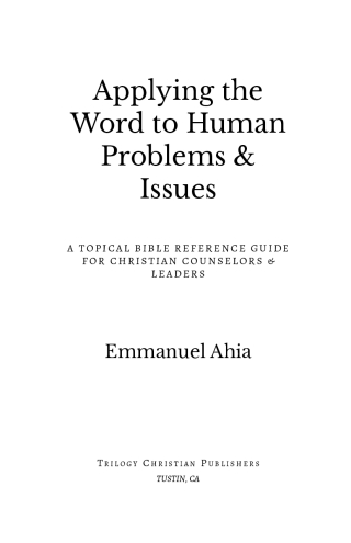 Applying the Word to Human Problems & Issues