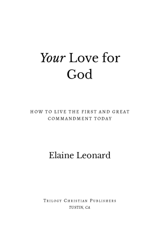 Your Love for God