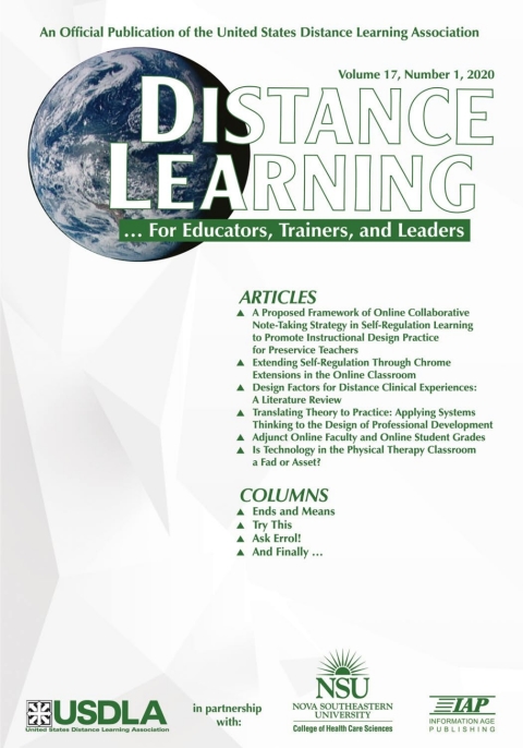 Cover image for book Distance Learning: Volume 17 #1