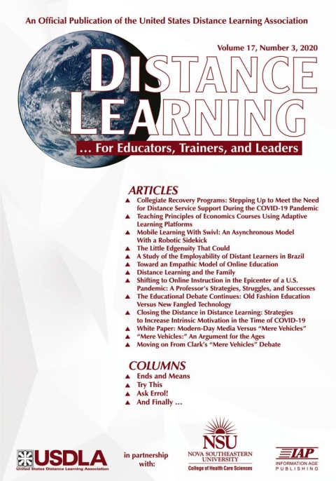Cover image for book Distance Learning: Volume 17 #3