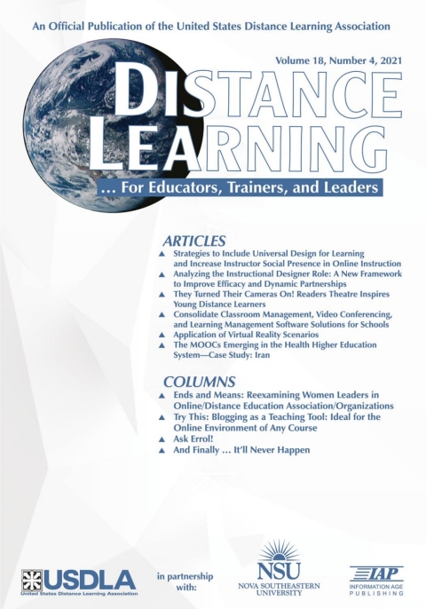 Cover image for book Distance Learning: Volume 18 #4