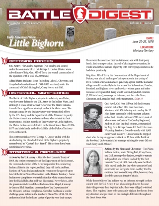 Battle Digest: Little Bighorn