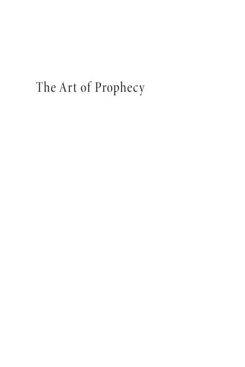 Cover image for book The Art of Prophecy