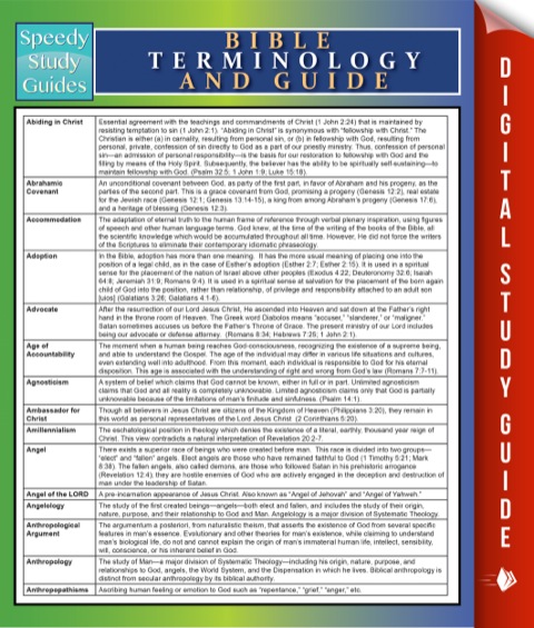 Cover image for book Bible Terminology And Guide