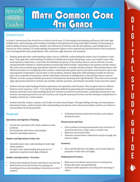 Cover image for book Math Common Core 4th Grade (Speedy Study Guide)