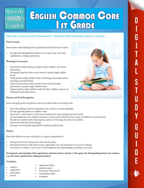 Cover image for book English Common Core 1st Grade (Speedy Study Guide)