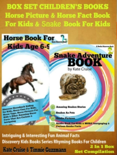 Cover image for book Box Set Children's Books: Horse Picture & Horse Fact Book For Kids & Snake Book For Kids