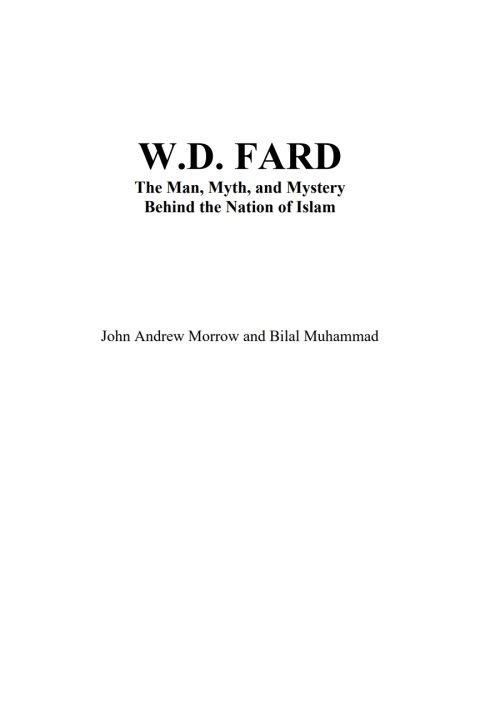 Cover image for book W. D. Fard