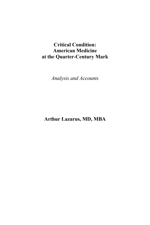 Cover image for book Critical Condition