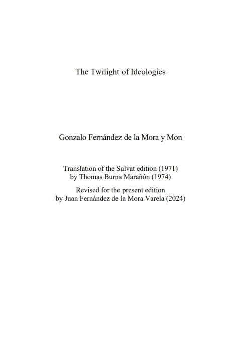 Cover image for book The Twilight of Ideologies