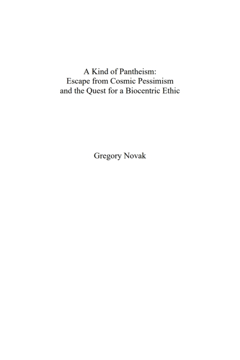 Cover image for book A Kind of Pantheism