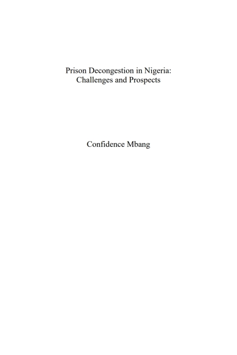 Cover image for book Prison Decongestion in Nigeria
